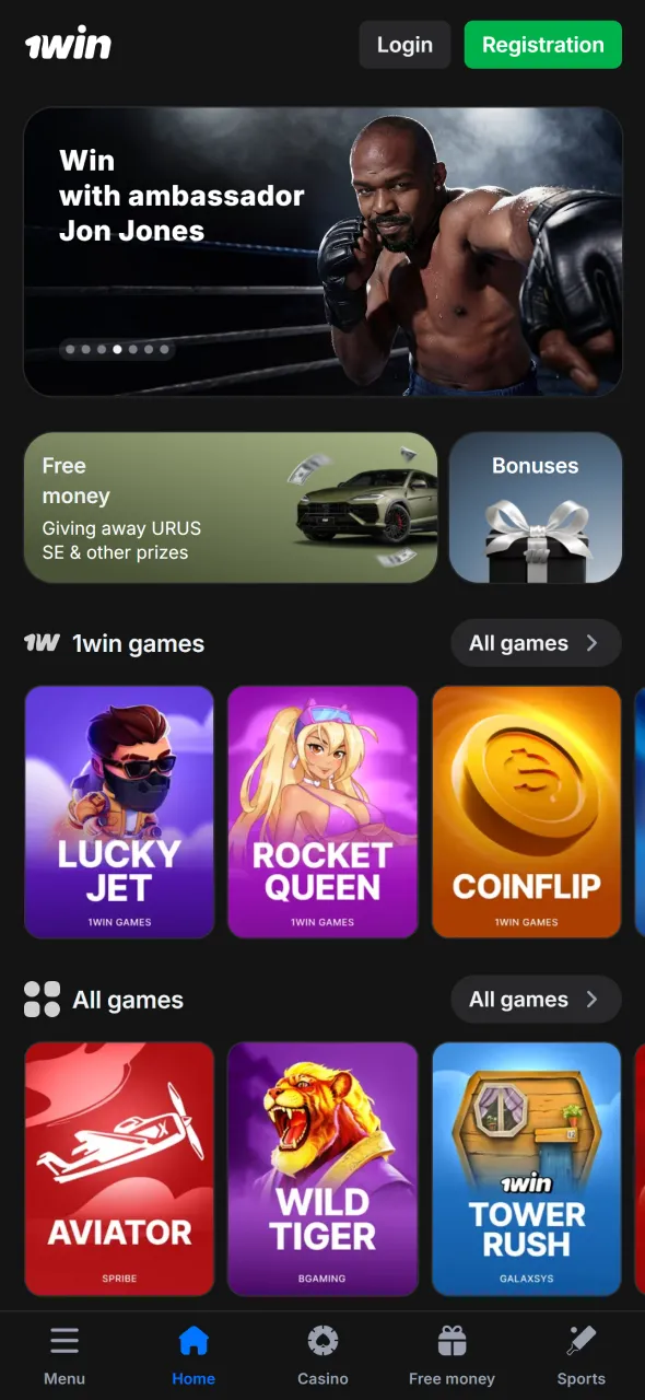 Visit the official 1win website to access Aviator in the app.