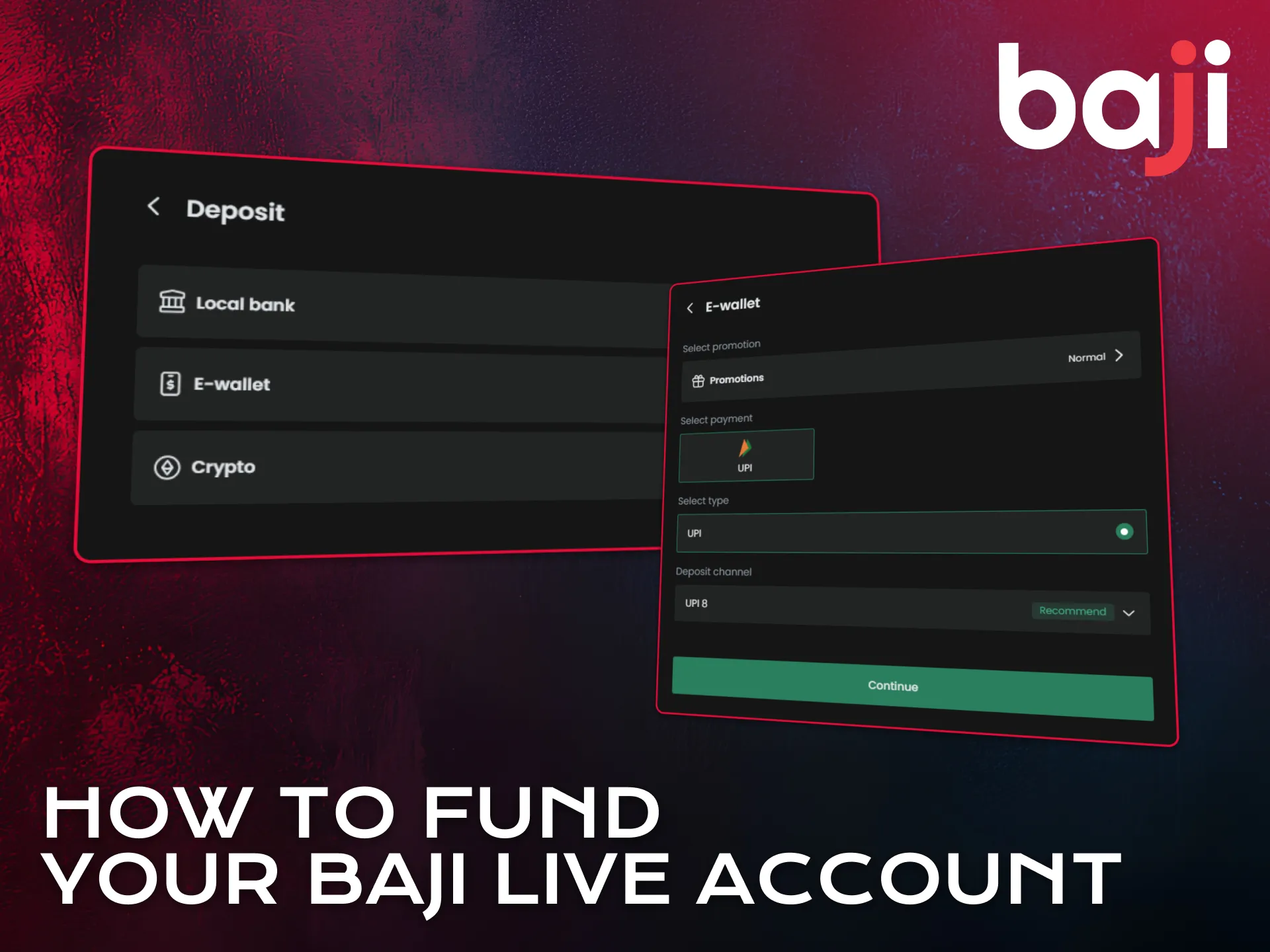 Fund your account to continue playing Aviator on Baji Live.