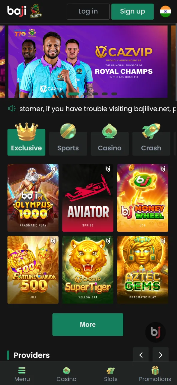 Visit the official website to access Aviator on Baji Live platform.