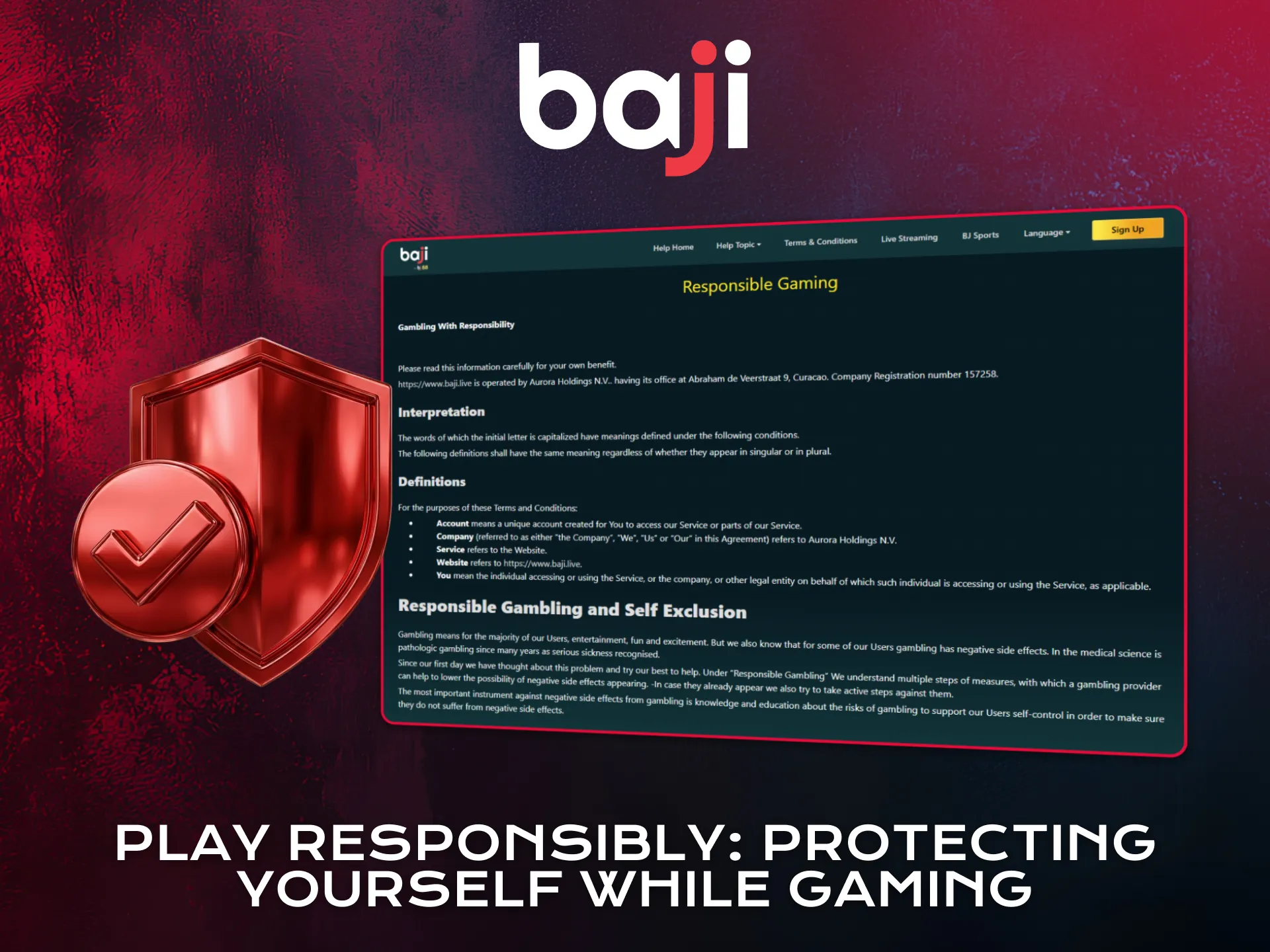 Play Aviator responsibly and stay in control on Baji Live.