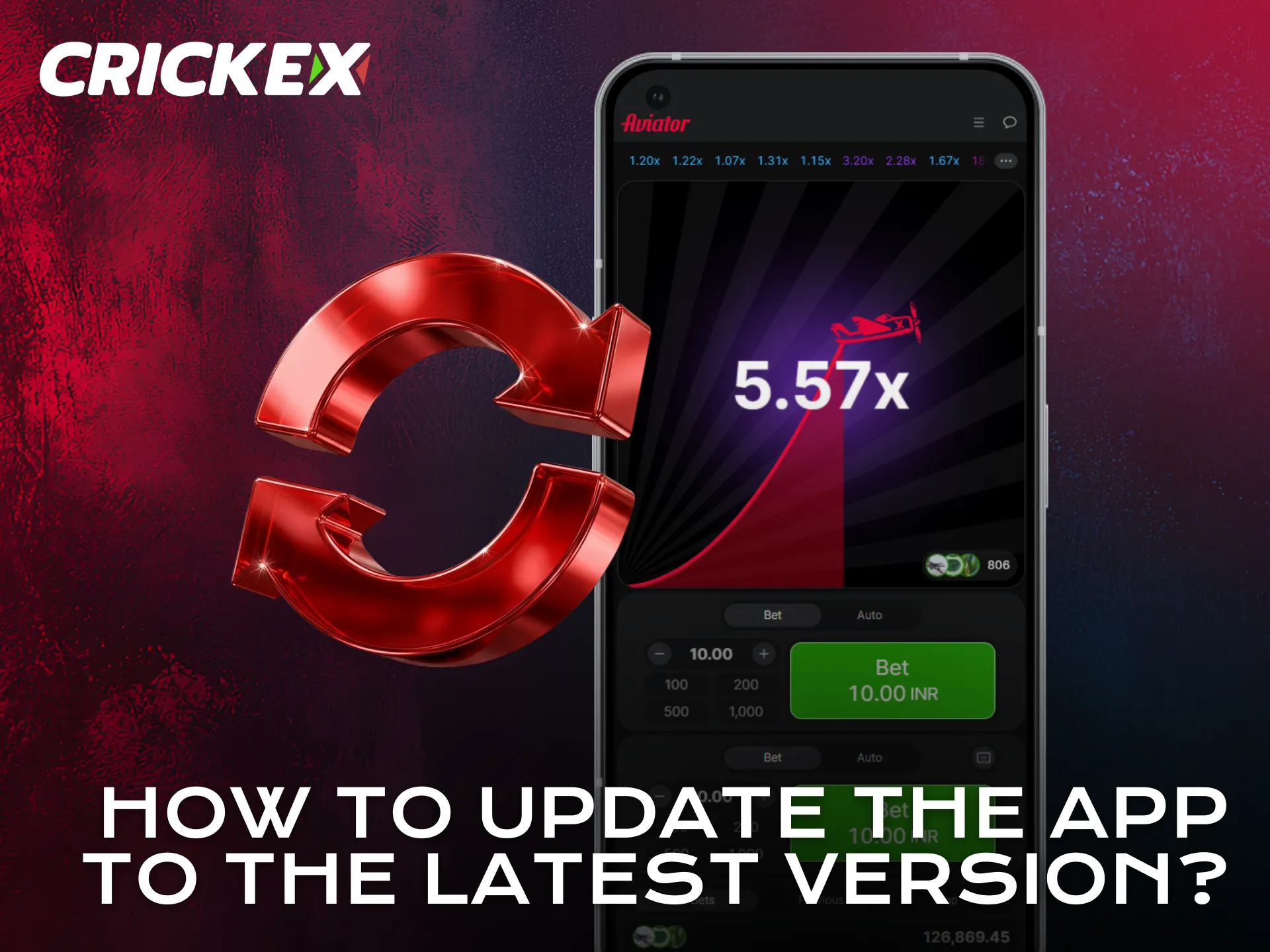 Keep Aviator updated by installing the latest Crickex application version.