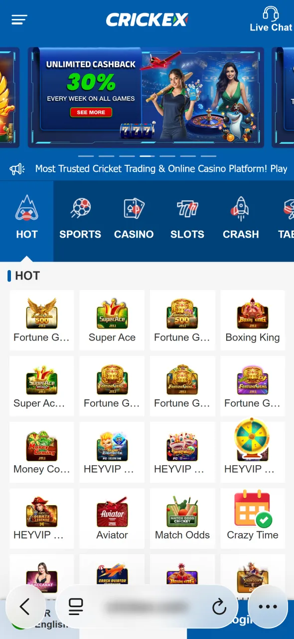 Open Safari browser to begin installing Aviator from Crickex.