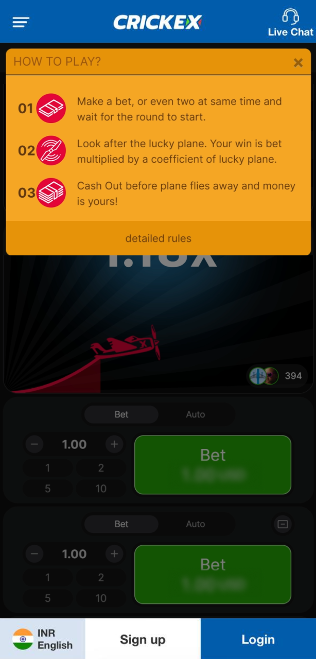 Read the official Aviator game rules on Crickex to understand the crash mechanics.