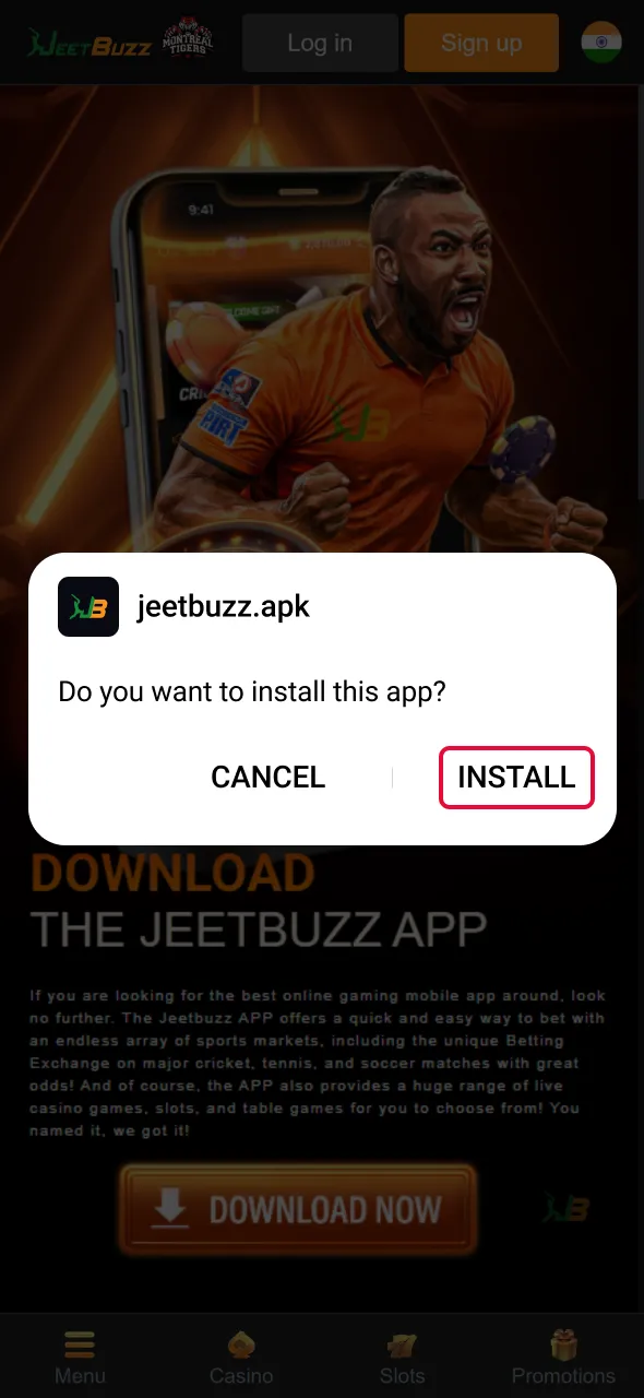 Launch the downloaded file to install Aviator via Jeetbuzz.