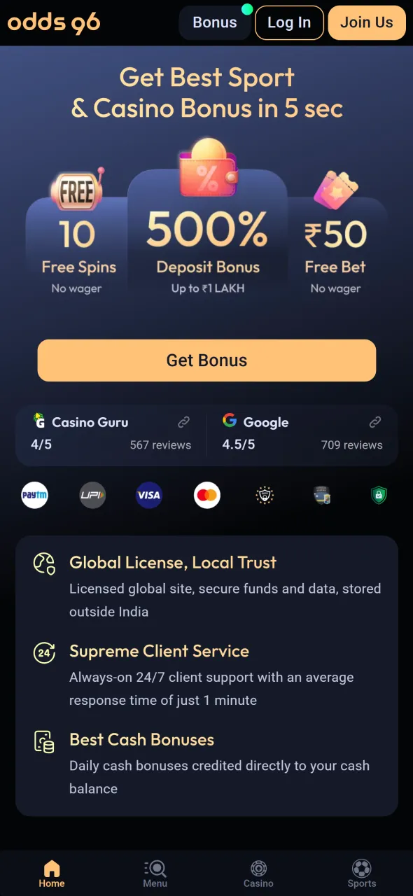 Visit the Odds96 site to access Aviator via the app quickly.