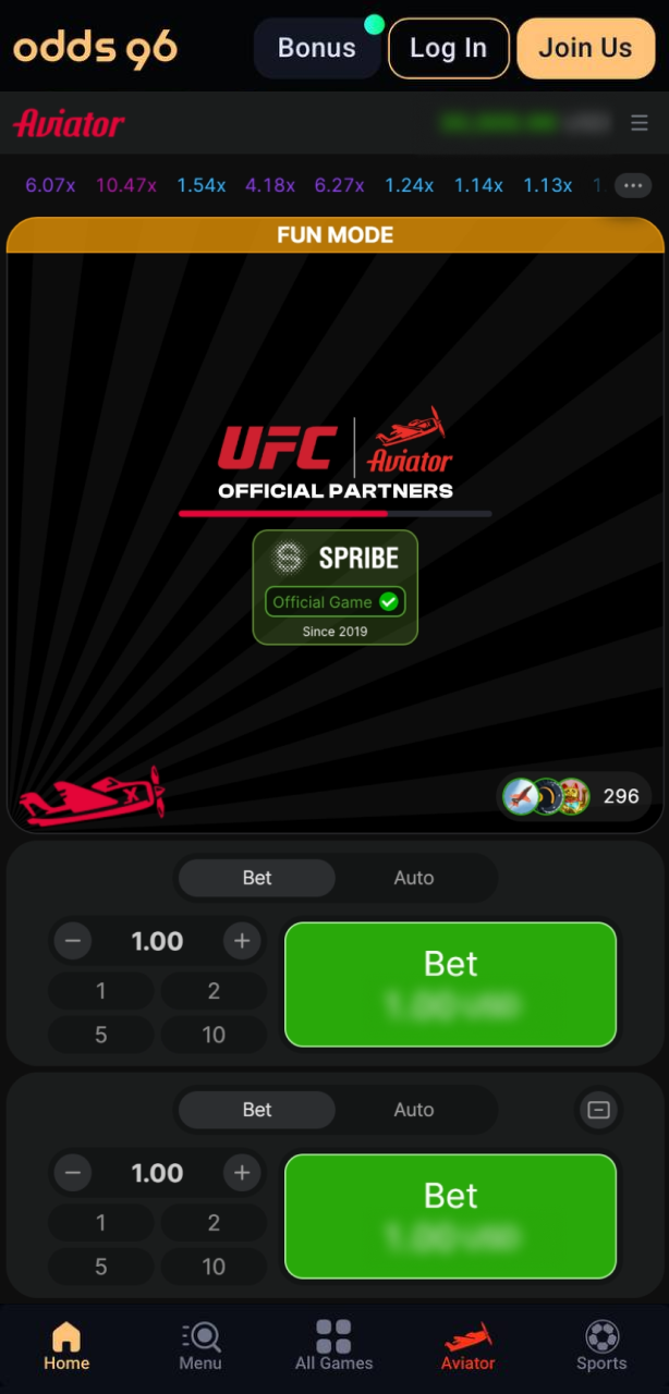 See the Odds96 India Aviator loading screen as the game prepares for your next flight.