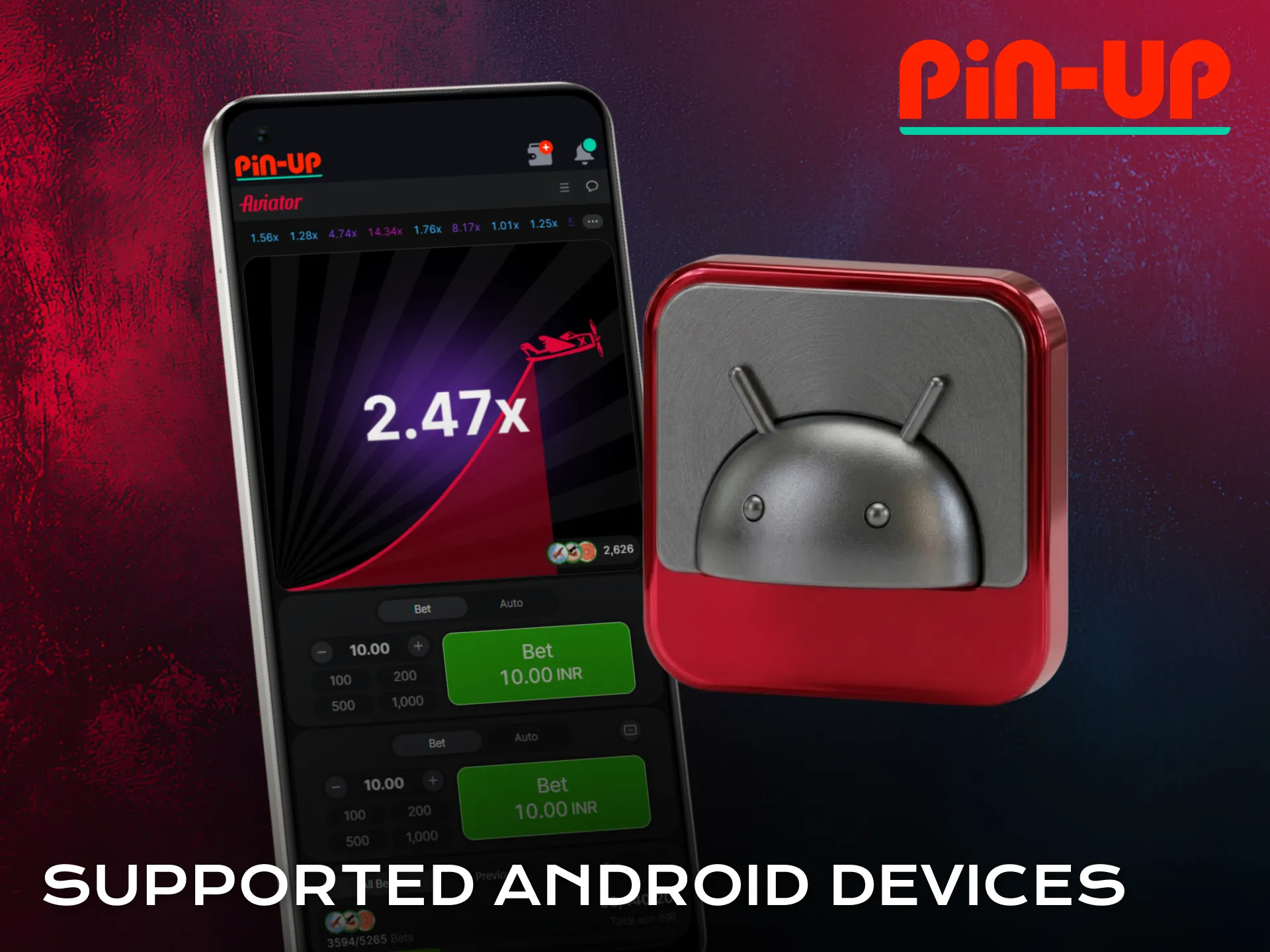 Check supported Android devices for Aviator in Pin-Up application.