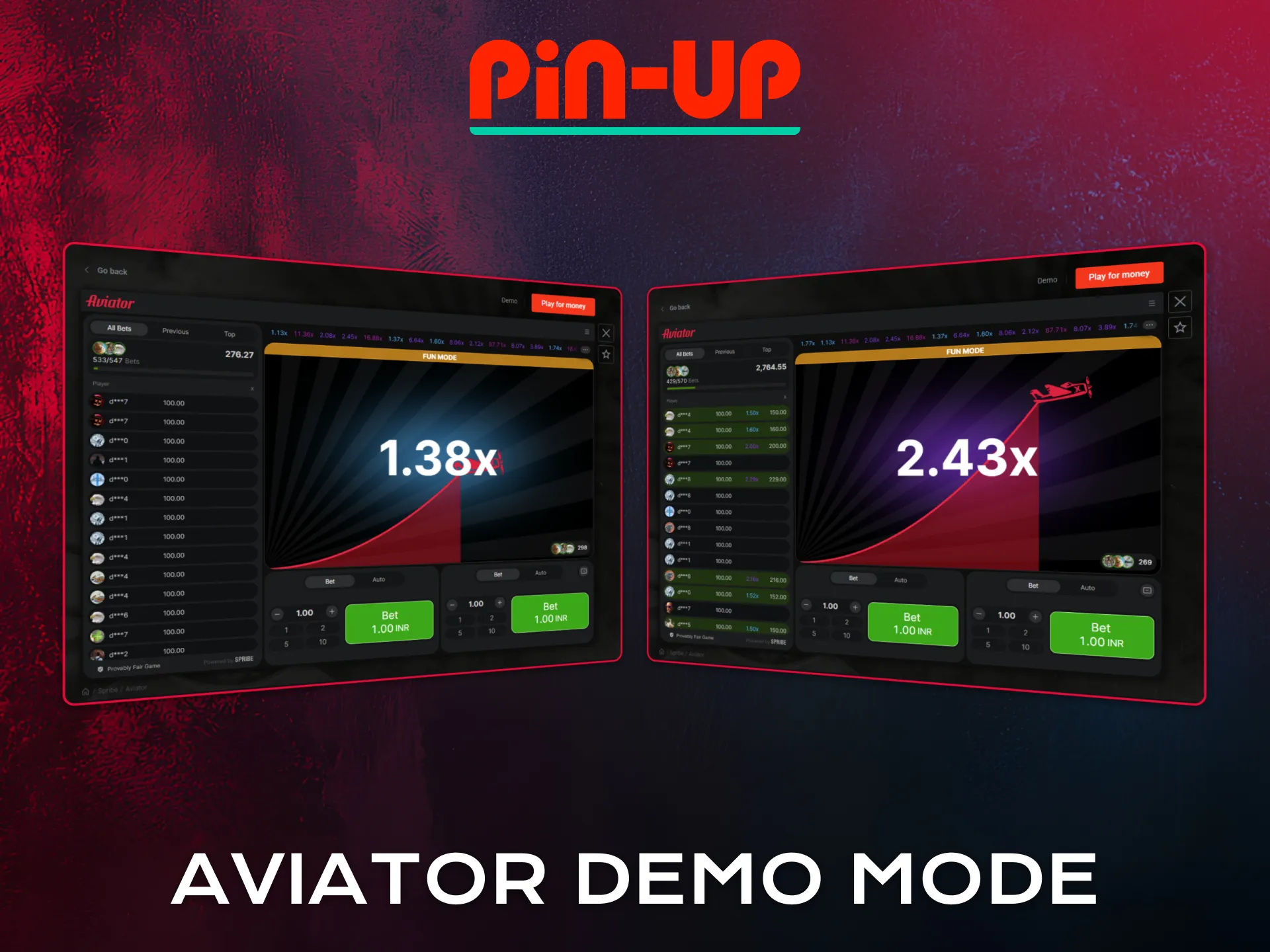 Try Aviator demo mode on Pin-Up without risking real funds.