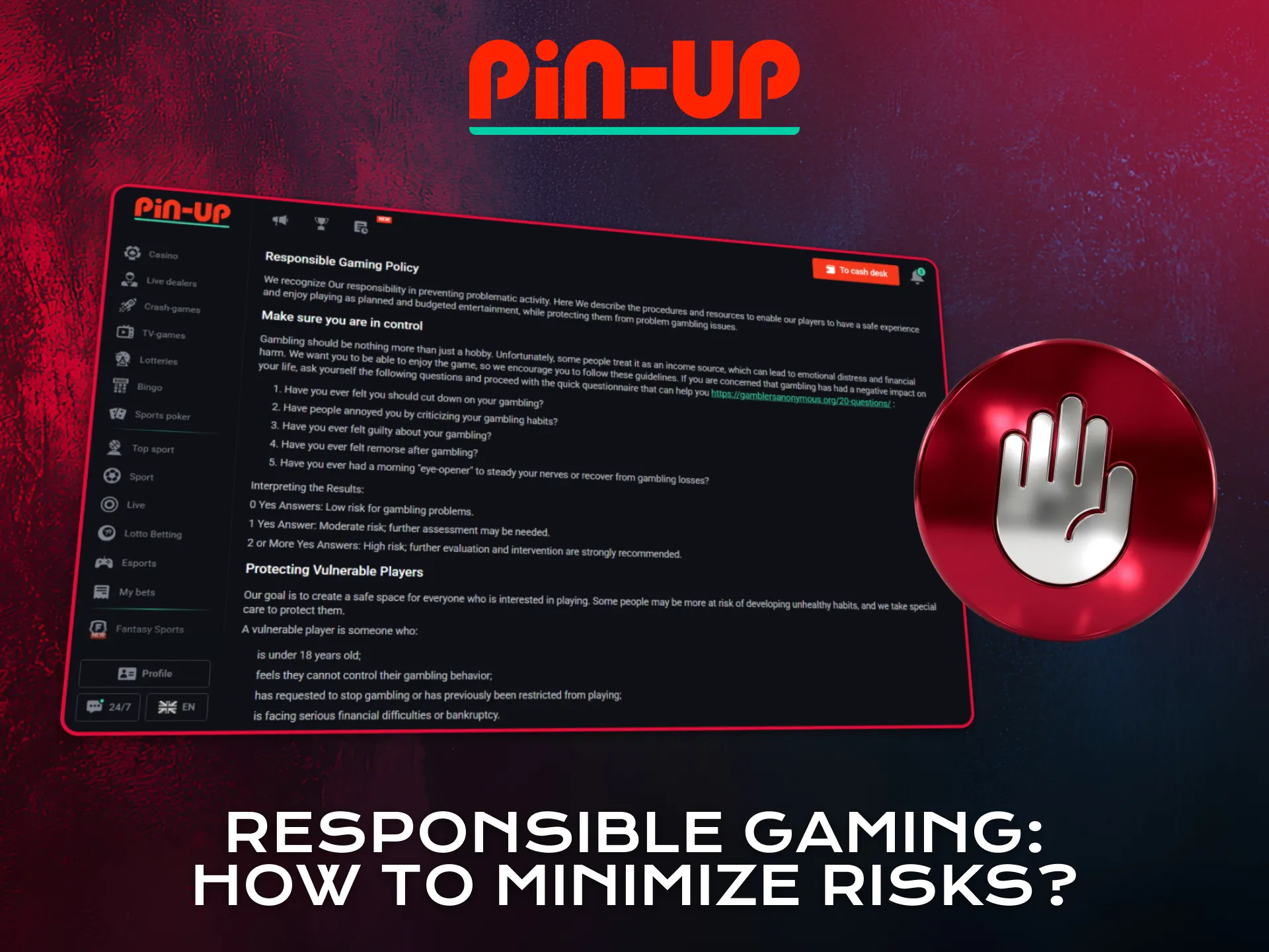 Practice responsible gaming and control risks on Pin-Up Aviator.