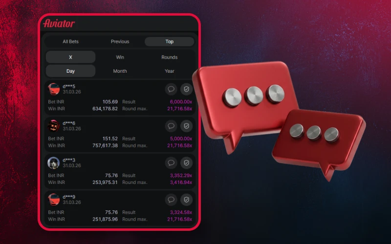 Engage with social features integrated into Aviator gameplay.